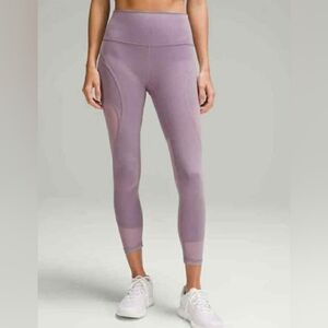 Lululemon Wunder Train Mesh Panel High-Rise Tight 25" - Sz 4